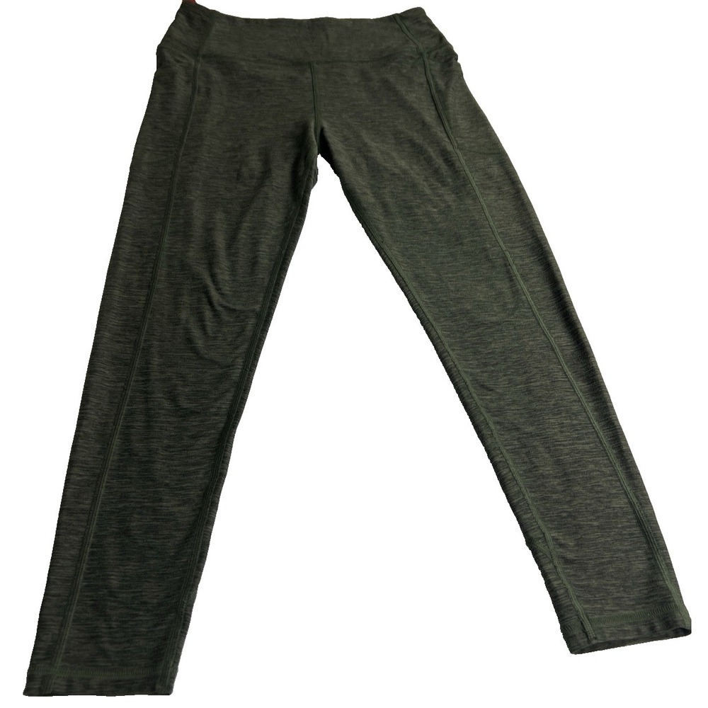 Victorias Secret Womens Leggings Medium Green Space Dye Stretch‎ Athletic Gym C2